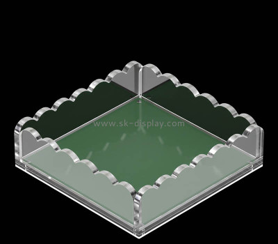 Custom acrylic scalloped organizer tray STS-322