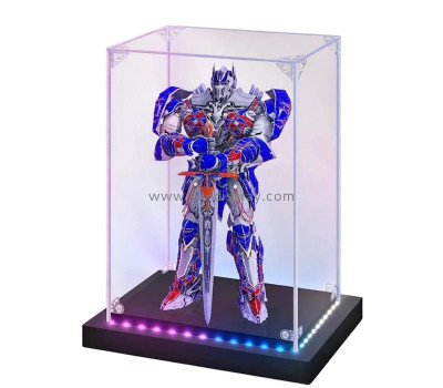 Custom acrylic anti-dust collectibles LED showcase LDD-222