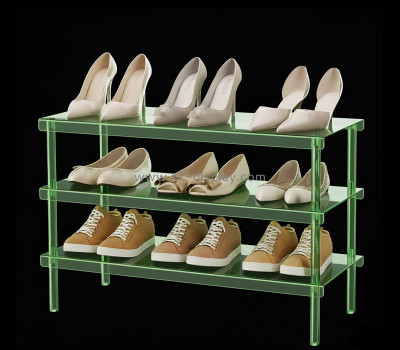Custom acrylic 3 tiers shoe organizer shelf SSD-144