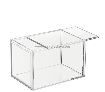 Custom acrylic box with sliding door DBS-1389