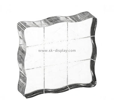 Custom acrylic stamping block with grid lines AB-423