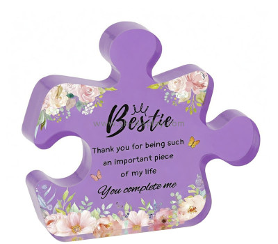 Custom acrylic puzzle gift plaque block AB-429