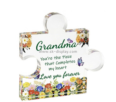 Custom acrylic best grandma puzzle gift block AB-427