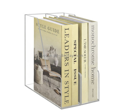 Custom acrylic desk vertical books holder BD-1292