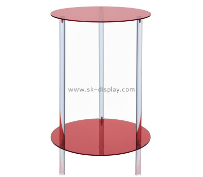 Custom acrylic 2 tier multifuntional round table AFS-725