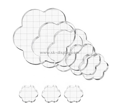 Custom acrylic sunflower shape stamping blocks CA-228