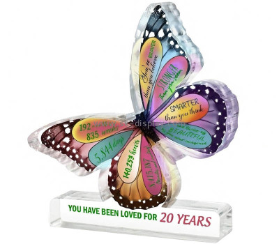 Custom acrylic butterfly shaped birthday gift block CA-235