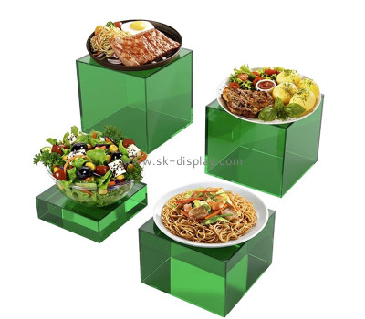 Custom acrylic buffet food display risers FD-594