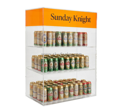 Custom acrylic retail store beer display cabinet WD-328