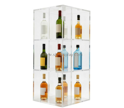 Custom acrylic counter champagne whisky display rack WD-327