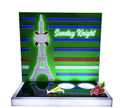 Custom acrylic bar wine bottle LED display stand props KLD-230