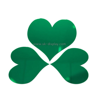 Custom acrylic wall 3D heart room art decor mirror stickers MA-237