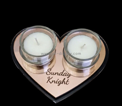 Custom acrylic heart shaped candle tray STS-327