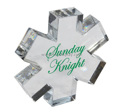 Custom acrylic Maltese Cross shape awards AB-432