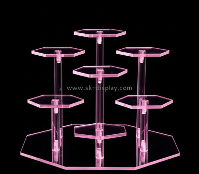 Custom acrylic 7 tiers jewelry display stand risers JD-362