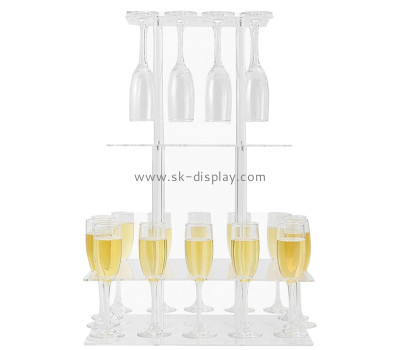 Custom acrylic champagne glass tower display rack stand WD-334