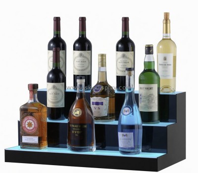 Custom acrylic 3 tiers lighted drink bar shelf KLD-233