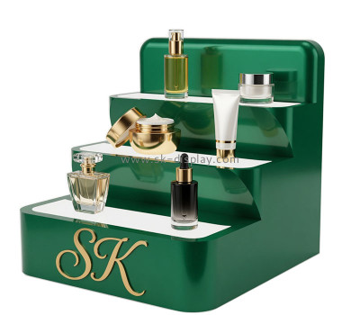 Custom acrylic 3 tiers perfume skincare LED display stand KLD-235