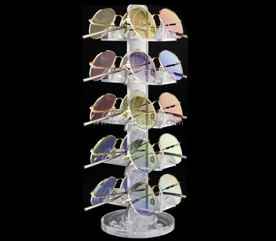 Custom acrylic 5 tiers sunglasses rotating display stand shelf GD-210