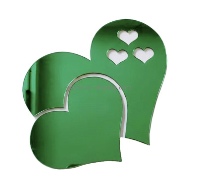 Custom acrylic wall DIY heart shaped mirror stickers MA-240