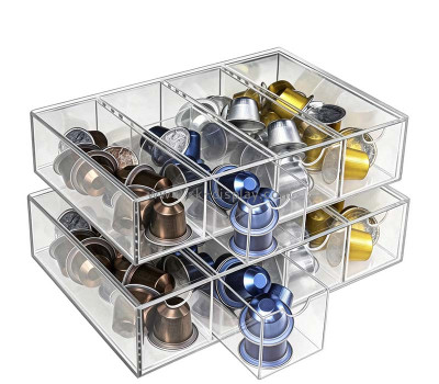 Custom acrylic stackable coffee pod drawers box DBS-1403
