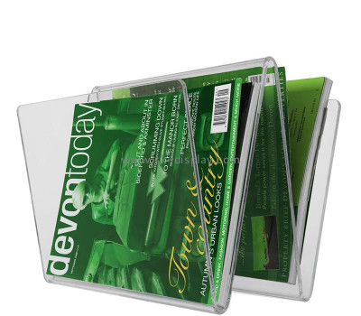 Custom acrylic W shape magazine display stand BD-1305