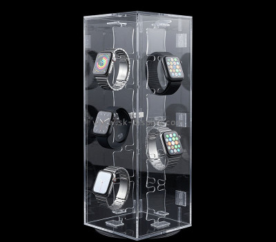 Custom acrylic rotating smart watch display case PD-390