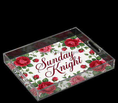 Custom acrylic pattern printing serving tray STS-336