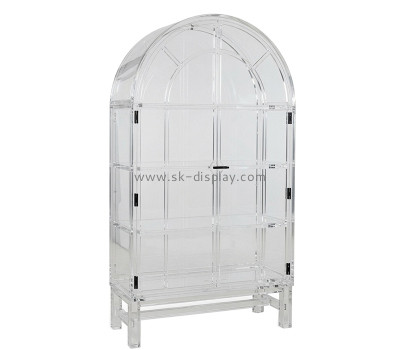 Custom acrylic top arched 4 tiers display cabinet DBS-1406