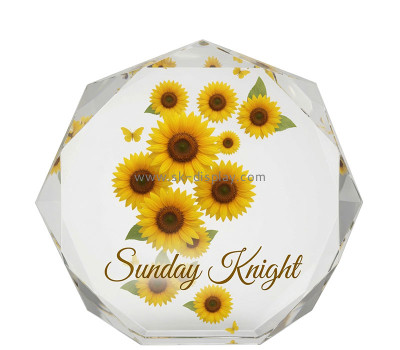 Custom polygon acrylic printing photo block AB-441
