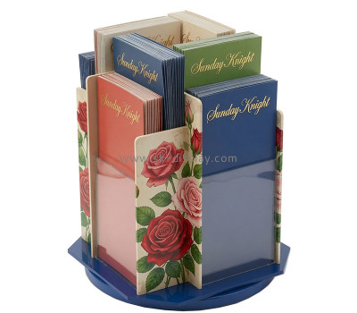 Custom acrylic rotating multi pockets catalog stand holders BD-1309