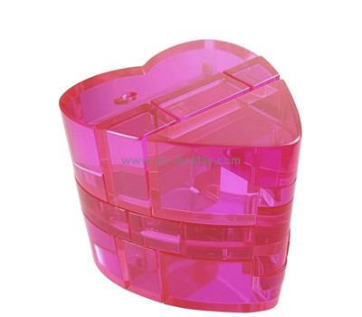 Custom heart shaped acrylic puzzle block CA-247