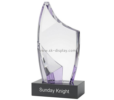 Custom acrylic award trophy with block base CA-246