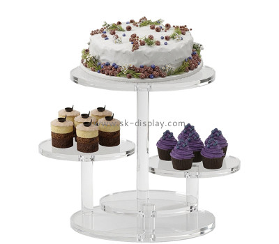 Custom acrylic 4 tiers round dessert cake stand tower FD-612