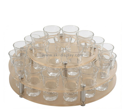 Custom round acrylic wine glass display stand holder WD-342