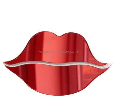 Custom lip shaped acrylic wall decor mirror sticker MA-246