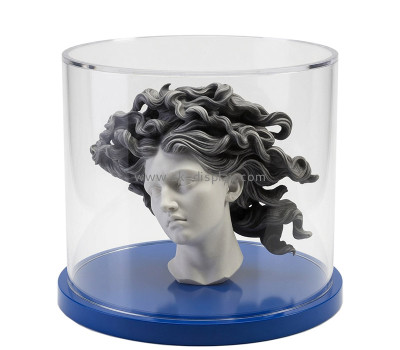 Custom round acrylic display box with base DBS-1410