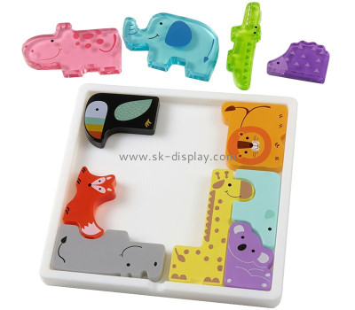 Custom acrylic animal block puzzle set for kids AB-446