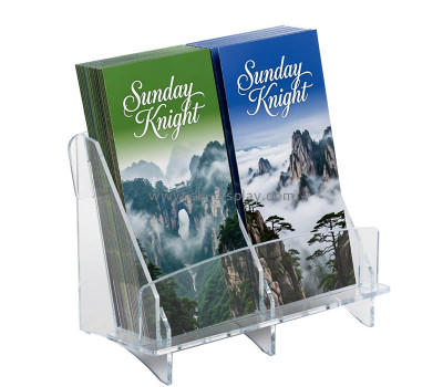 Custom acrylic countertop 2-pockets pamphlet holders BD-1311