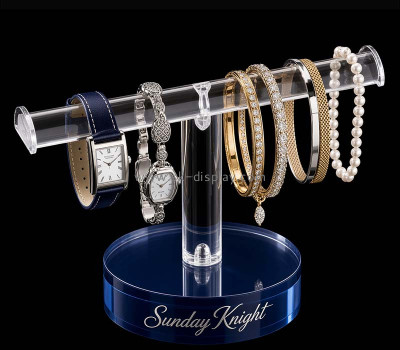Custom T shape acrylic jewelry display stand with base JD-375