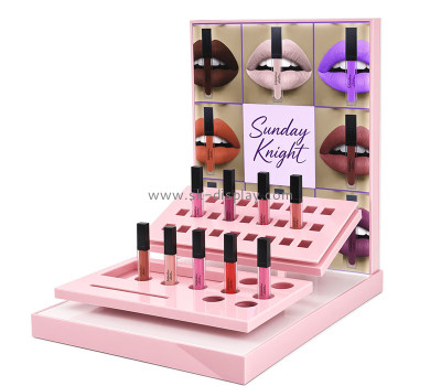 Custom acrylic lipstick makeup LED display riser stand KLD-245