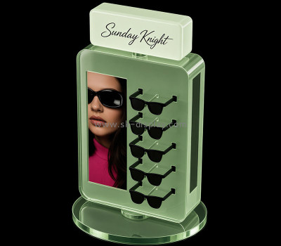 Custom acrylic rotating eyeglasses LED display stand GD-225