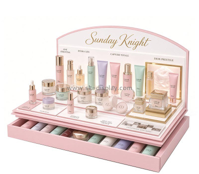 Custom acrylic skincare makeup display stand rack CO-920