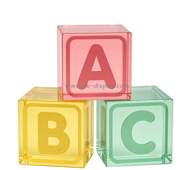 Custom acrylic education toys ABC blocks CA-252