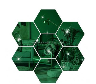 Custom acrylic wall DIY hexagon mirror stickers MA-256