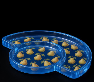 Custom acrylic half round & round catchall tray STS-348