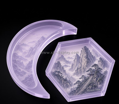 Custom acrylic dresser catchall block trays STS-349