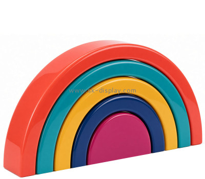 Custom rainbow stacker toy blocks AB-451