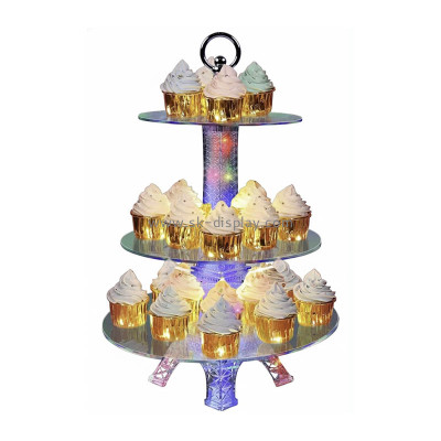 Custom acrylic LED Eiffel tower cupcake display stand LDD-215