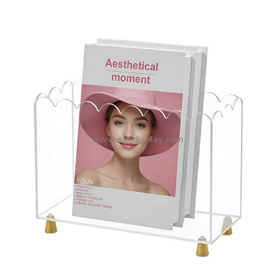 Custom acrylic reception magazine holder BD-1296
